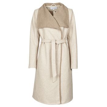 VIBIAS  women's Coat in Beige. Sizes available:UK 8,UK 10,UK 12,UK 14