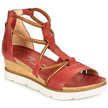 TAPASITA  women's Sandals in Red. Sizes available:3.5,4.5,6,7,8