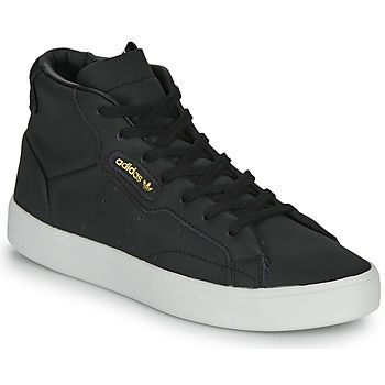 adidas SLEEK MID W  women's Shoes (High-top Trainers) in Black. Sizes available:3.5,4,4.5,6