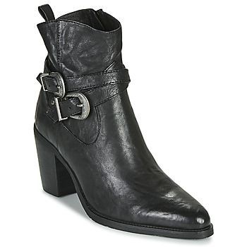 ELVIS V1 BUBBLE NOIR  women's Low Ankle Boots in Black. Sizes available:3.5,4,6.5
