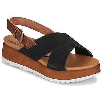 REINE  women's Sandals in Black. Sizes available:6,6.5,7.5