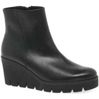 Utopia Womens Chunky Wedge Heel Ankle Boots  women's Low Ankle Boots in Black. Sizes available:6.5,7,8