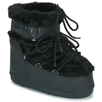 Moon Boot Icon Low Faux Fur  women's Snow boots in Black