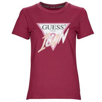 SS CN ICON TEE  women's T shirt in Bordeaux