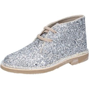BT897  women's Low Ankle Boots in Silver