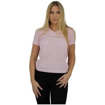 Vneck Tshirt  women's T shirt in Pink