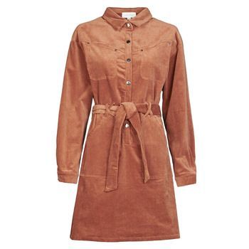 NOULETTE  women's Dress in Brown. Sizes available:S,M,L
