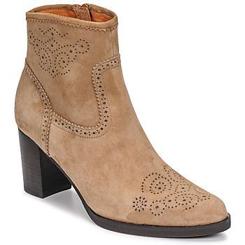 OIRON  women's Low Ankle Boots in Beige. Sizes available:5,6,7,8