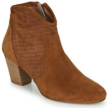 LAMMINO  women's Low Ankle Boots in Brown. Sizes available:7.5