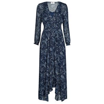 ESMALDA  women's Long Dress in Blue