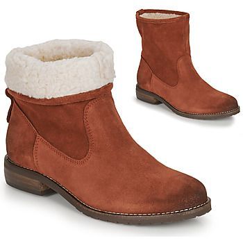ERIKA  women's Mid Boots in Orange. Sizes available:3.5,4,5,6,6.5,2.5