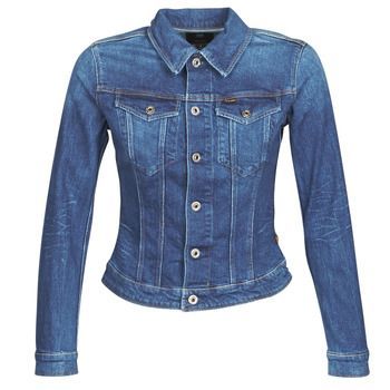 3301 SLIM JKT WMN  women's Denim jacket in Blue. Sizes available:XS