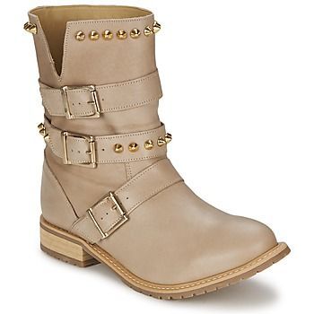 LIVIANE  women's Mid Boots in Beige. Sizes available:6.5