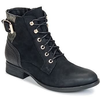 SAYDDA  women's Mid Boots in Black. Sizes available:4