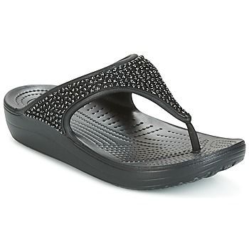 SLOANE  women's Flip flops / Sandals (Shoes) in Black. Sizes available:3,4