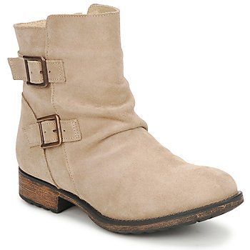 RIJONES  women's Mid Boots in Beige. Sizes available:3,4