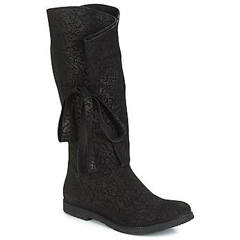 LUCIA  women's High Boots in Black. Sizes available:3.5