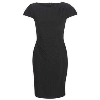 SHORT SLEEVE JERSEY DAY DRESS  women's Dress in Black. Sizes available:US 0