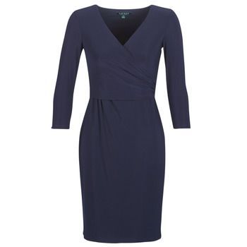 3/4 SLEEVE DAY DRESS  women's Dress in Blue. Sizes available:US 2,US 0