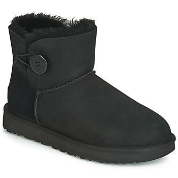 MINI BAILEY BUTTON II  women's Mid Boots in Black. Sizes available:3,7,4.5,5.5