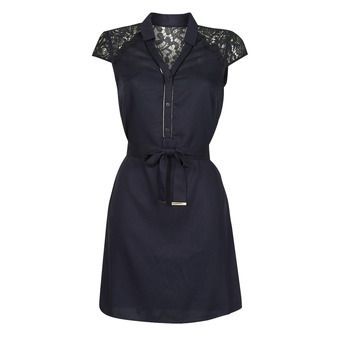 TINA  women's Dress in Blue. Sizes available:UK 8