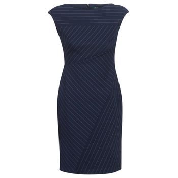 CAP SLEEVE-DAY DRESS  women's Dress in Blue. Sizes available:US 0