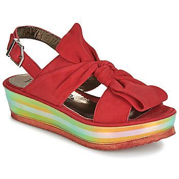 CONDE  women's Sandals in Red. Sizes available:3.5,4,7,8