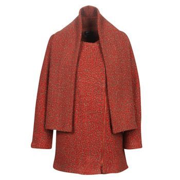 LINETTE  women's Coat in Red. Sizes available:S,L,XL
