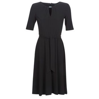 3/4 SLEEVE  JERSEY DAY DRESS  women's Dress in Black. Sizes available:US 2