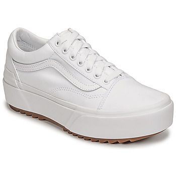 Old Skool Stacked  women's Shoes (High-top Trainers) in White