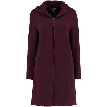 Cashmere Wool Hooded Winter Coat  in Red