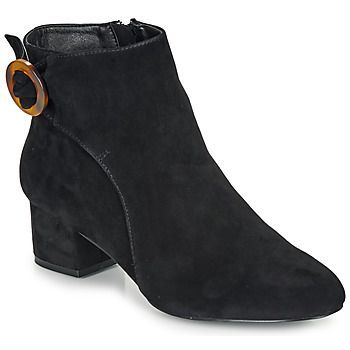LOUISON  women's Low Ankle Boots in Black. Sizes available:3.5,4,5,6,6.5,7.5
