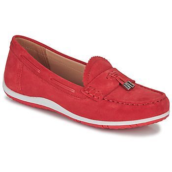 D VEGA MOC  women's Loafers / Casual Shoes in Red
