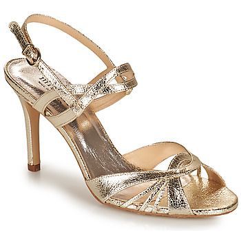 TULLYE  women's Sandals in Gold. Sizes available:6.5