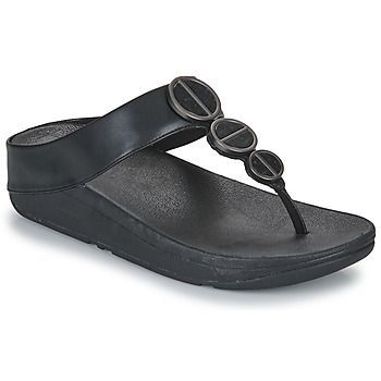 HALO METALLIC-TRIM TOE-POST SANDALS  women's Flip flops / Sandals (Shoes) in Black
