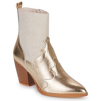 KELSEY  women's Low Ankle Boots in Gold