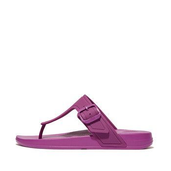 iQUSHION ADJUSTABLE BUCKLE FLIP-FLOPS  women's Flip flops / Sandals (Shoes) in Purple