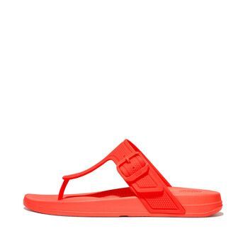 iQUSHION ADJUSTABLE BUCKLE FLIP-FLOPS  women's Flip flops / Sandals (Shoes) in Orange