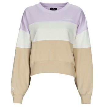 COLOR-BLOCKED CHAIN STITCH  women's Sweatshirt in Purple