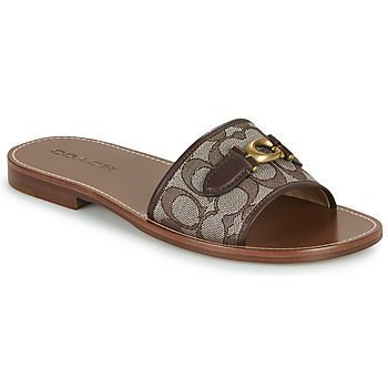 INA JACQUARD SANDAL  women's Mules / Casual Shoes in Brown