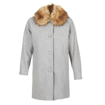 ADOUTA  women's Coat in Grey. Sizes available:UK 12,UK 14,UK 16