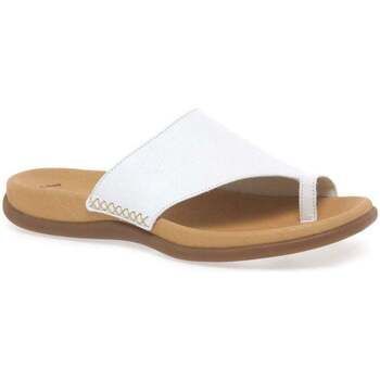 Lanzarote Toe Loop Womens Mules  women's Flip flops / Sandals (Shoes) in White. Sizes available:4,5,6,6.5,7,8