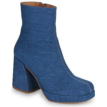 ESSOPIA  women's Low Ankle Boots in Blue