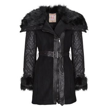 LIVIA  women's Coat in Black