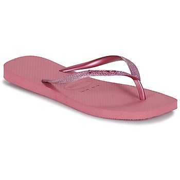 SLIM SQUARE GLITTER  women's Flip flops / Sandals (Shoes) in Pink