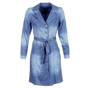 DENIM TRENCHCOAT  women's Trench Coat in Blue. Sizes available:UK 10,UK 12,UK 14,UK 16