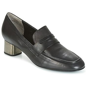 POVIA-AGNEAU-NOIR  women's Loafers / Casual Shoes in Black