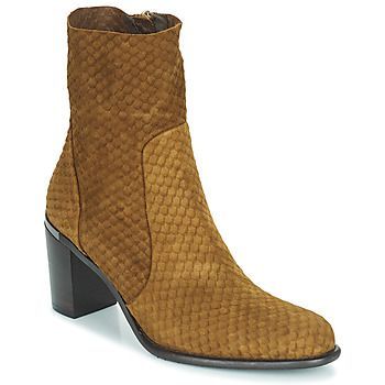 FARA V2 ECAILLE NOIX  women's Low Ankle Boots in Brown
