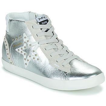 THE STELLAR-FRANKIE  women's Shoes (High-top Trainers) in Silver