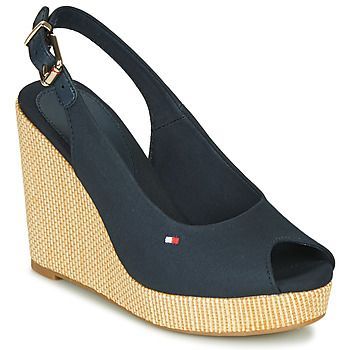 ICONIC ELENA SLING BACK WEDGE  women's Sandals in Blue. Sizes available:6,6.5,4,6,6.5